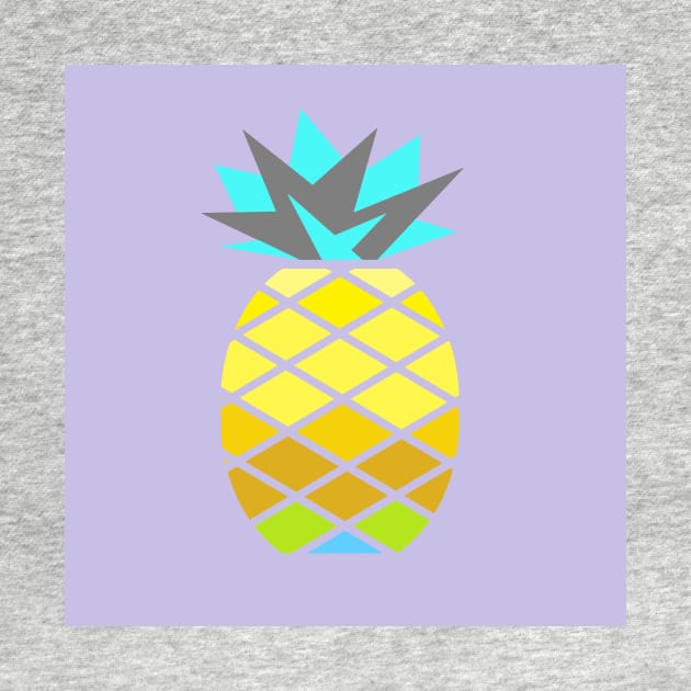 sunshine fruit pineapple purple by prettyguardianstudio